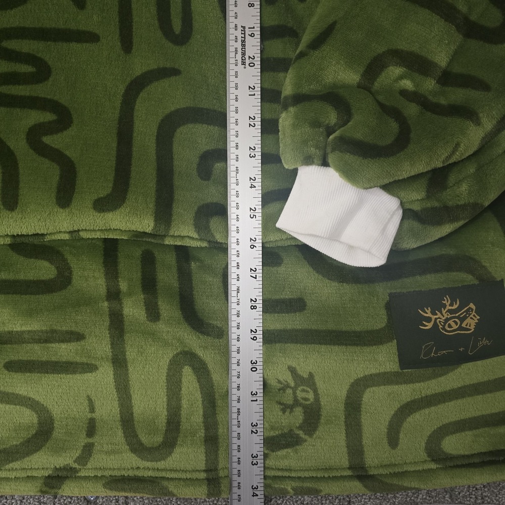 Green Mythical Society Wearable Blanket Hoodie Unisex Good Mythical Morning GMM - Picture 3 of 6